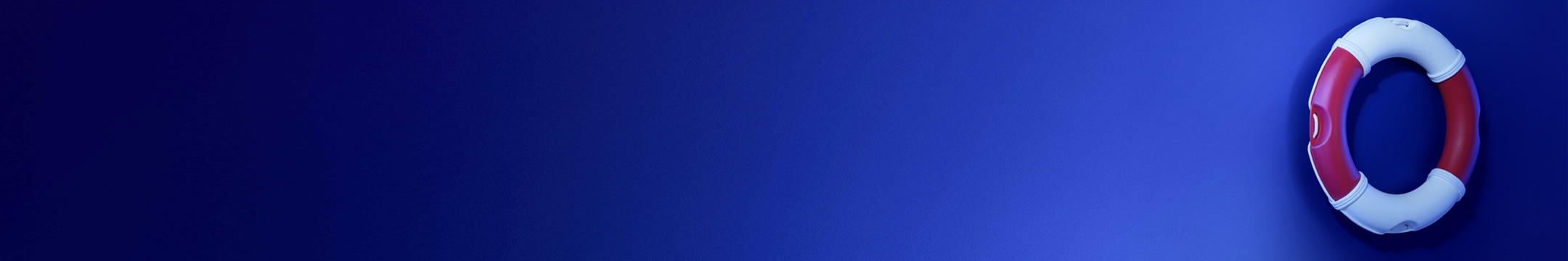 Konto eröffnen – Ford Money Rettungsring auf blauem Hintergrund