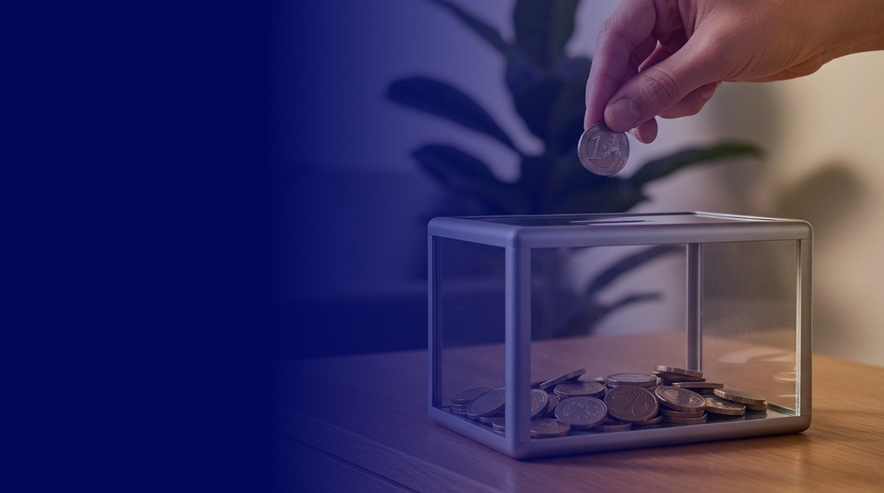 Ford Money Garantie-Stern auf blauem Hintergrund